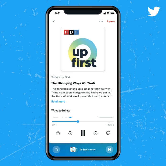 Twitter está se tornando um aplicativo de podcast